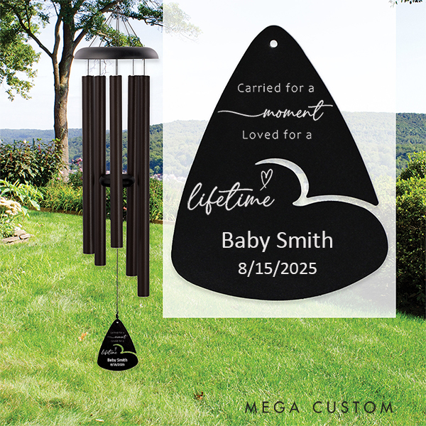 Personalized Miscarriage Wind Chime Carried for a Moment Loved for a Loved Lifetime Infant Loss Gift Baby Loss Memorial Wind Chime Remembrance Gift 