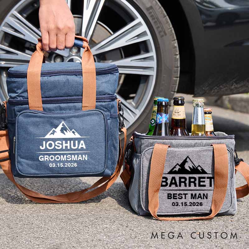Personalized Groomsmen Cooler Bag Wedding Party Gift Bag for Groom Men’s Beer Bag for Bachelor Party Wedding Favors Cooler Bag