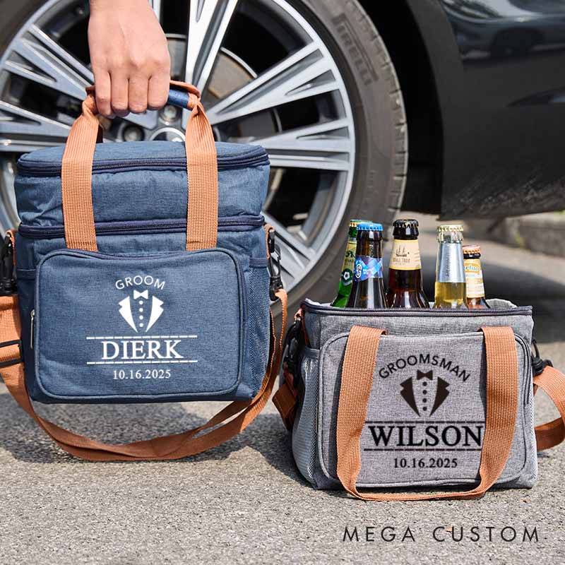 Personalized Groomsmen Cooler Bag Custom Best Man Wedding Party Bag for Groom Men’s Beer Bag for Bachelor Party