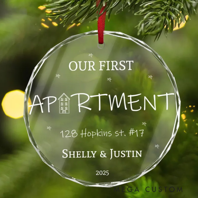 Personalized Apartment Ornament New Home Christmas Ornament 2025 Our First Christmas in Our New Home New Home Ornament Address Ornament