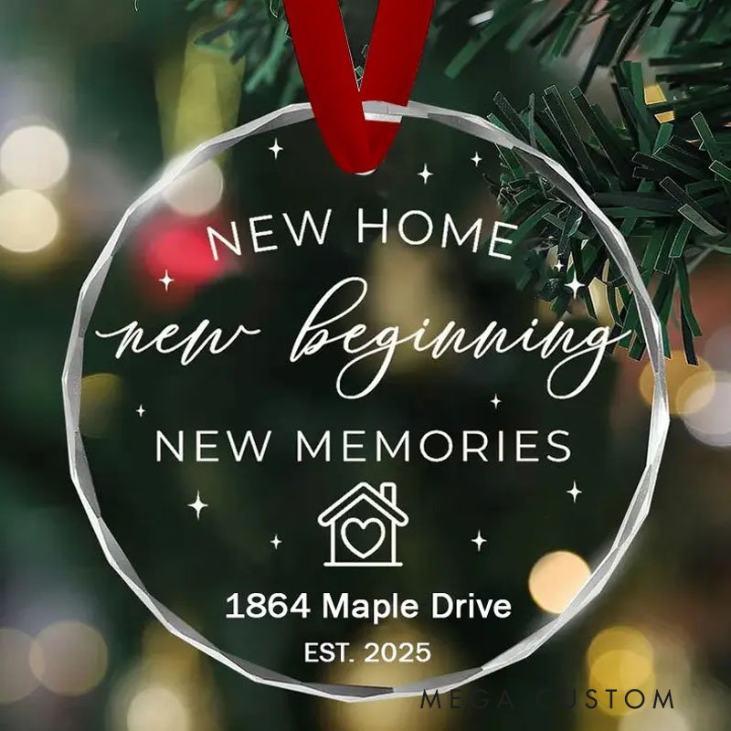 Personalized New Home Ornament Custom House Address Ornament Housewarming Gift New Home Owners Gift Idea New Home 2025 Ornament