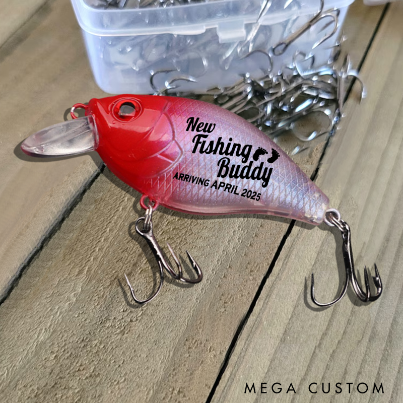 Personalized Fishing Lure Grandparent Baby Reveal Gift Unique Gift for Expecting Anglers and Fishing Enthusiasts