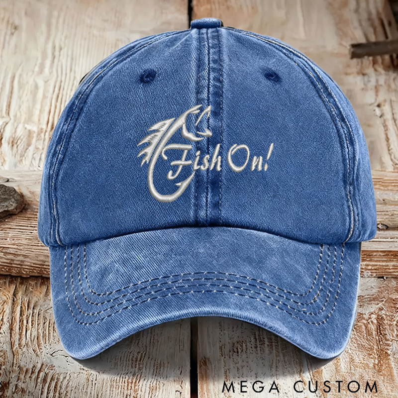 Personalized Embroidered Fishing Hat Classic Baseball Cap Fishing Hat Fisherman Gift Bass Fishing Hat Perfect Gift for Outdoor Adventure and fishing Lover