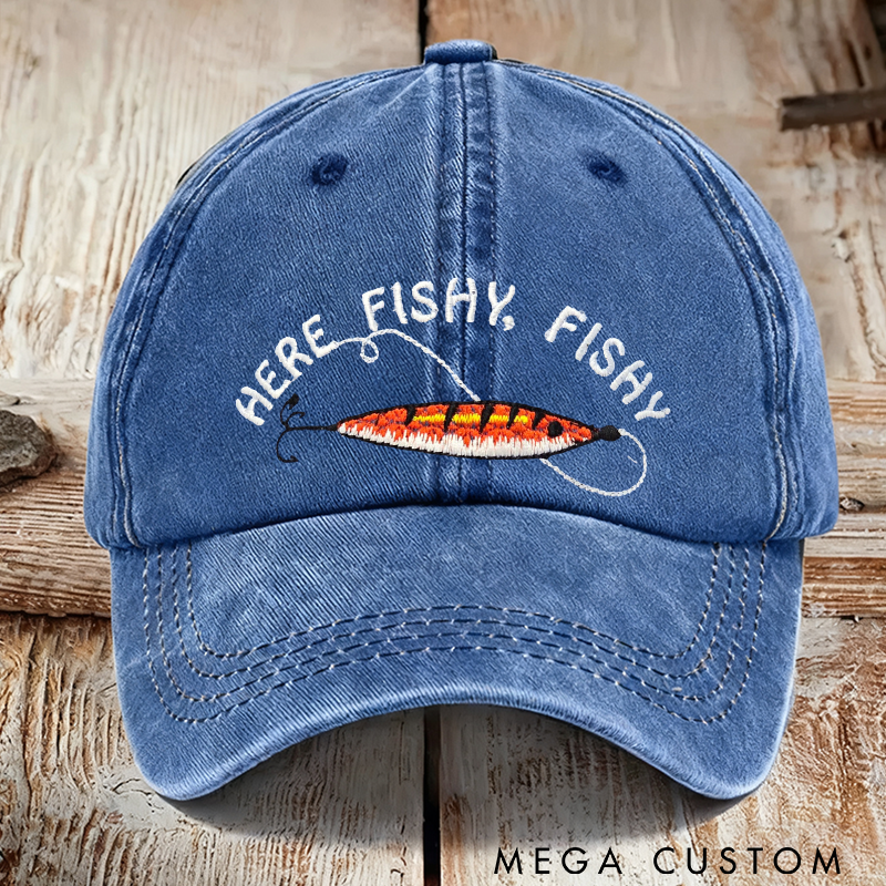 Personalized Fishing Hat Embroidered Hat Fishing Hat Trout Hat Fishing Gift Husband Gift Fish Hat Fishing Lure Hat