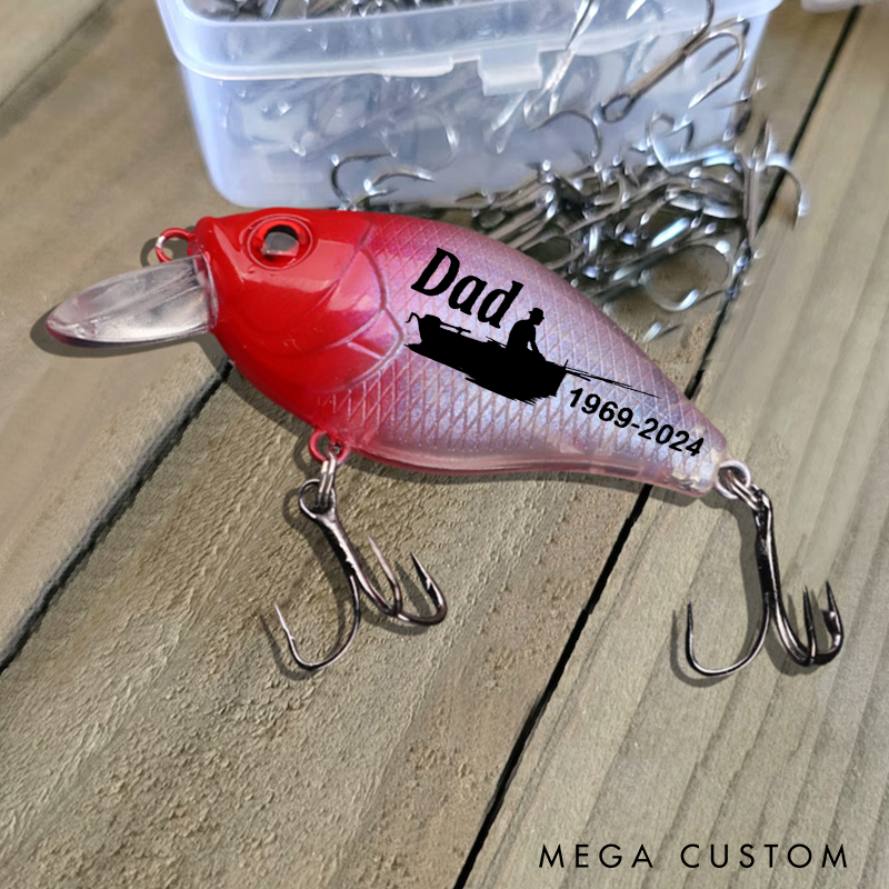 Personalized Fishing Lure Memorial Gift Memorial Fishing Lure Unique Gift for Dad or Fishermen Functional Keepsake for Honoring Special Memories
