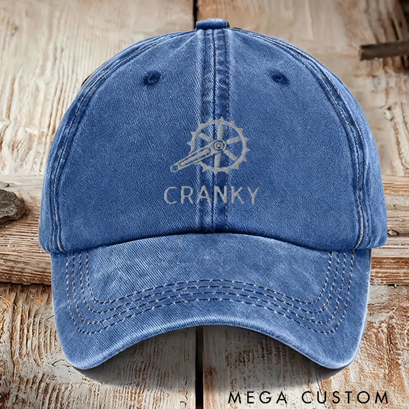 Personalized Embroidery Cycling Gift Bike Hat Cranky Hat Cycling Dad Funny Bicycle Gift Cycling Hat Mountain Biker Cap