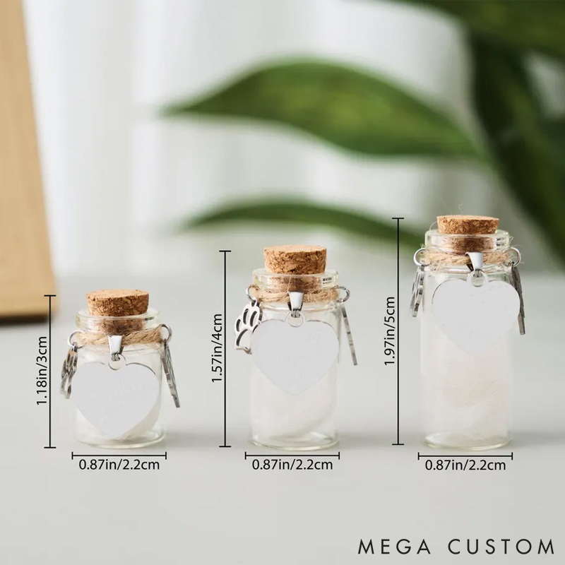 Personalized Pet Lover if Love could Save You Pet Hair Keepsake Jar Custom Pet Fur Memorial Bottle with Name