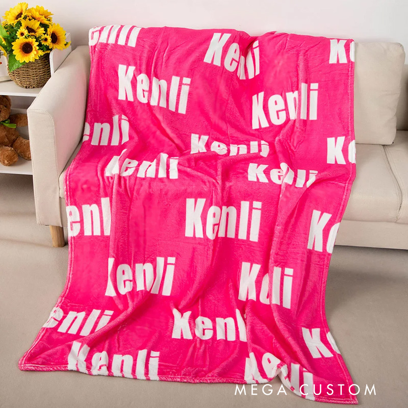 Personalized High Quality Super Soft Name Family Blanket Birthday Christmas Gift for Kid Family