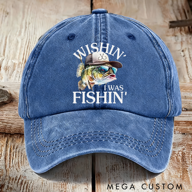 Personalized Fishing Hat Adjustable Cotton Baseball Cap Funny Fishing Design Comfortable and Stylish Gift for Fishing Enthusiasts