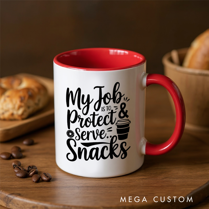 Personalized Police Officer Mug Custom Name Protect and Serve Design Gift for Police Officers