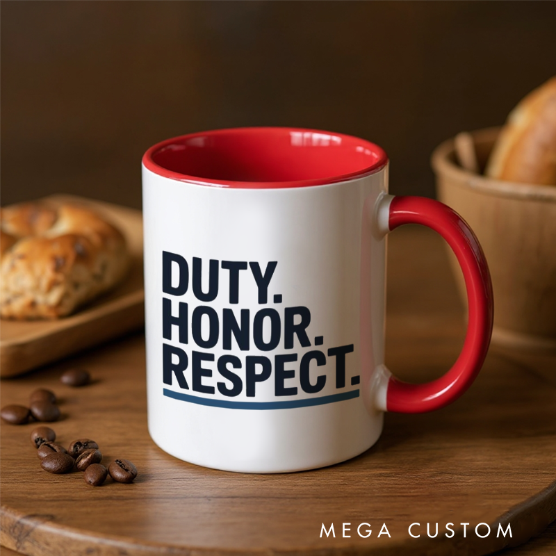 Personalized Police Officer Mug Custom Name Police Badge and Duty Honor Respect Design Gift for Police Officers