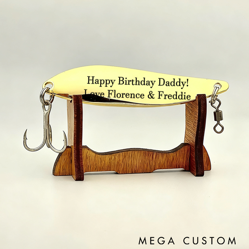 Personalized Fishing Lure Happy Birthday Daddy Design Fishing Gift for Dad Fisherman Perfect for Fishing Enthusiasts and Special Occasions