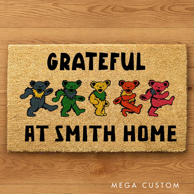 Personalized Dancing Bears Welcome Mat for a Warm and Cheerful Entryway Perfect for Adding Character to Your House Doormat Coir Mat Entryway Decor