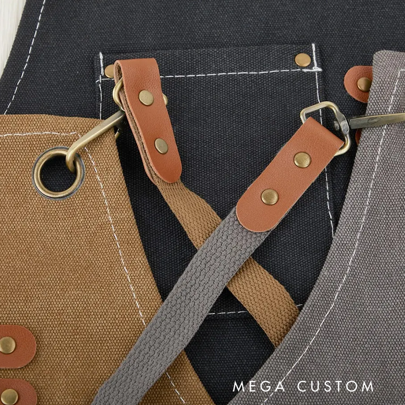 Personalized Firefighter Canvas Apron with Custom Embroidered Engine Number Design Gift for Firefighters