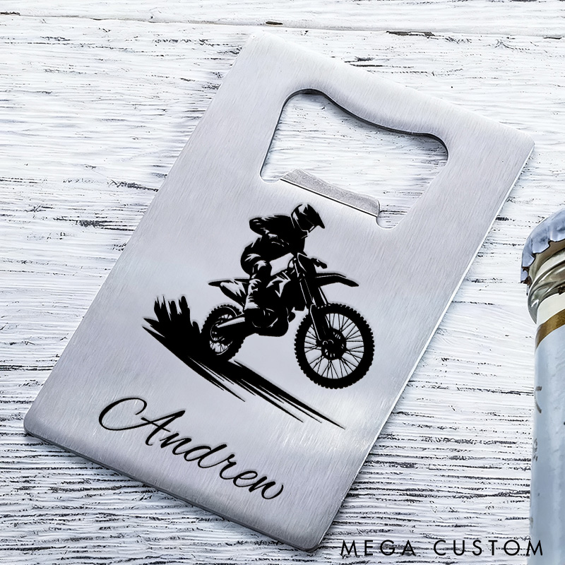 Personalized Cycling Bottle Opener Pub Bottle Opener Stainless Steel Portable Gift for Biker Cyclist Riding Enthusiasts