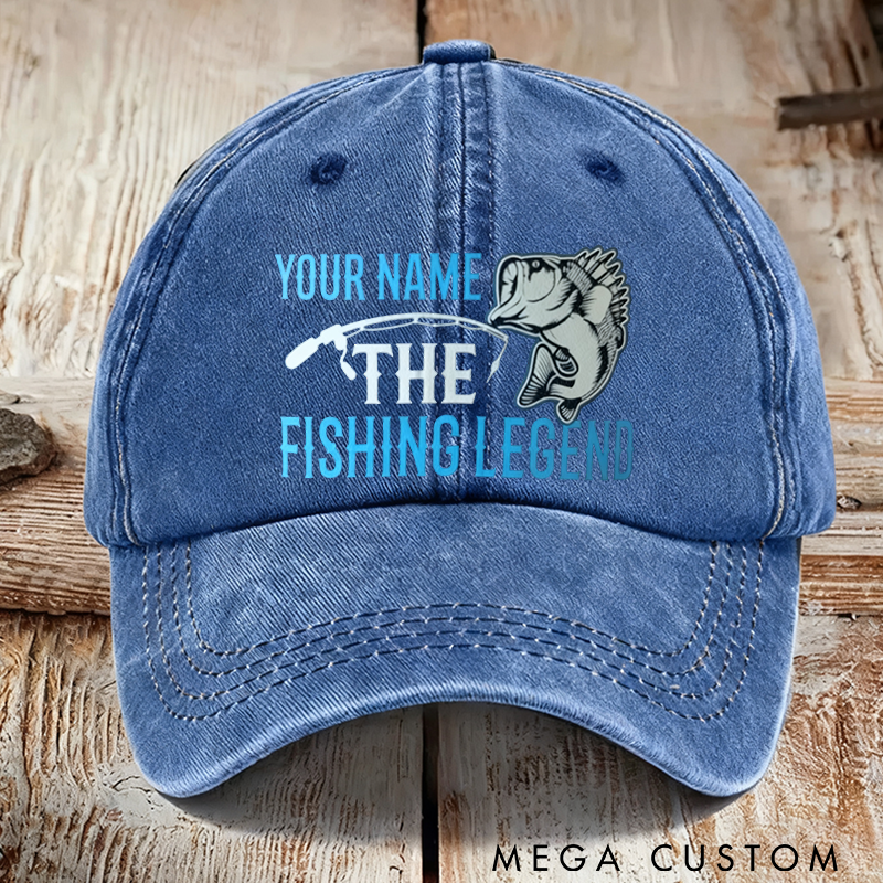 Personalized Fishing Legend Hat Fishing Legend Cap Funny Fishing Hat Custom Name Lightweight and Breathable Perfect Gift for Fishing Enthusiasts