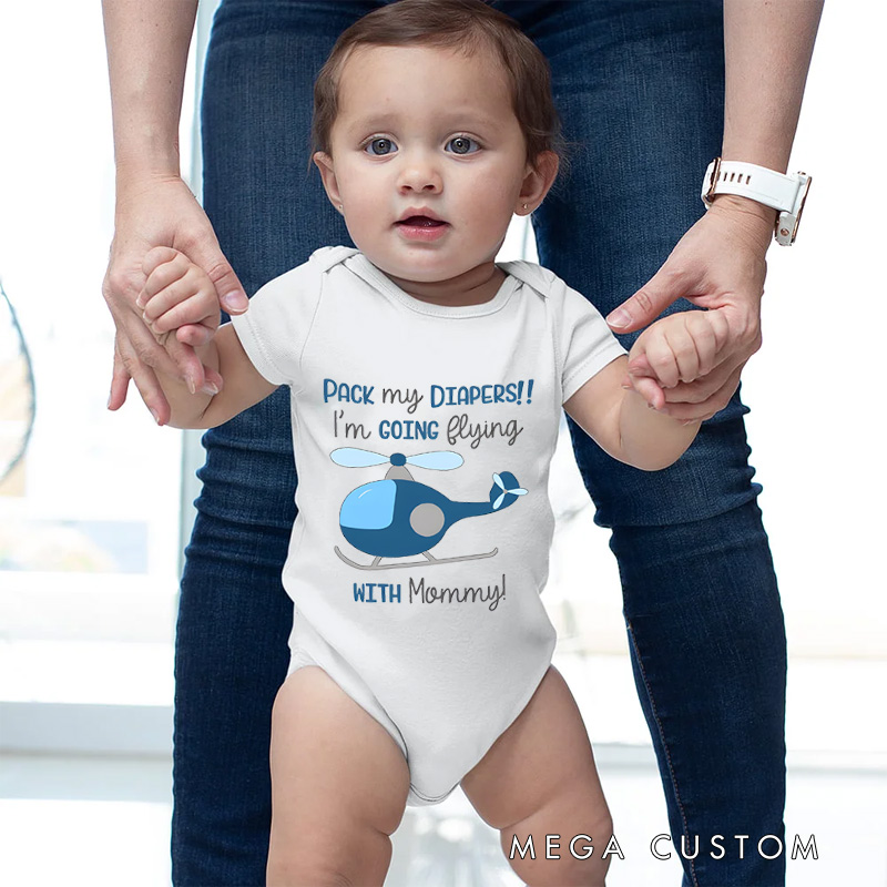 Personalized Who's Little Flying Buddy Baby Shower Gift with Airplane Graphic and Playful Quote for Little Aviators and Family Adventures Baby Bodysuit