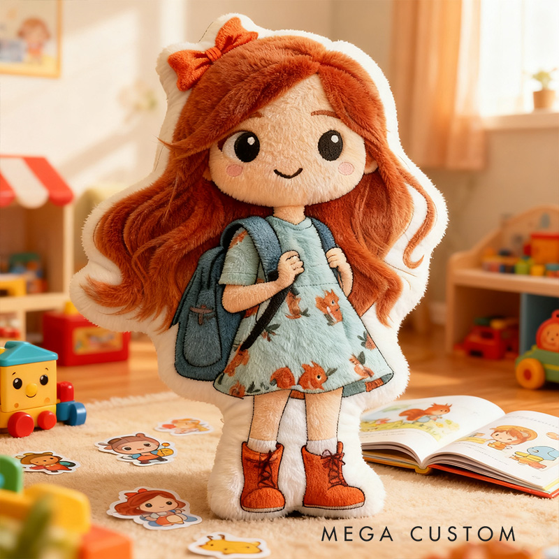 Personalized Boy and Girl Image Custom Kids Gift Cute Soft Plush Decorative Pillow Gift for Kids 