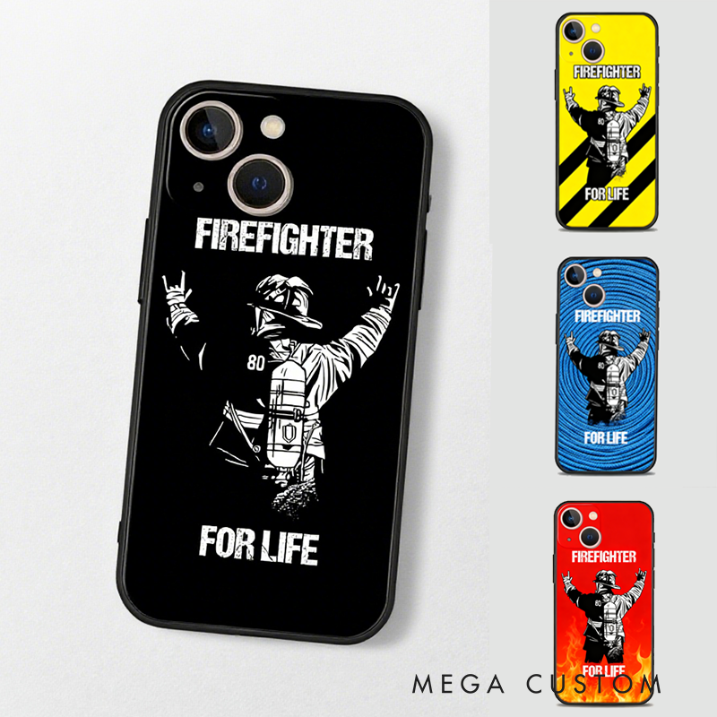 Personalized Firefighter Phone Case with Custom Name and Fire Rescue Design Gift for Firefighters and Firefighting Supporters