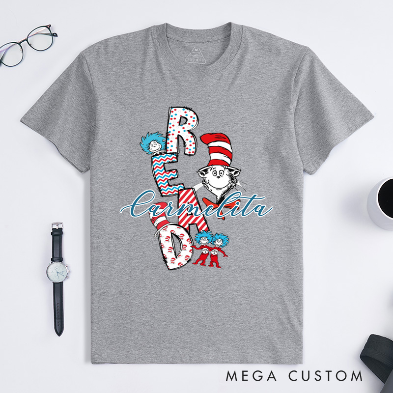 Personalized Trendy Read Classic T-Shirts Read Across America Shirt Funny Reading T Shirt Bookish Shirt Book Lover Gift for Reader