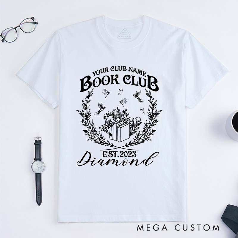 Personalized Book Club Classic T-Shirts Since Reading Club Shirt Bookish Gift Book Lover Gift Book Lover Shirt Name Book Club Tee Book Gift