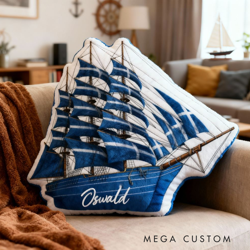 Personalized Cartoon Fabric with Name Graphic 3D Print Pillow Christmas Gift for Kids or Baby Birthday Gift