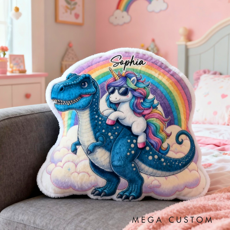 Personalized Dinosaur-Shaped with Name Graphic 3D Print Pillow Christmas Gift for Kids or Baby Birthday Gift