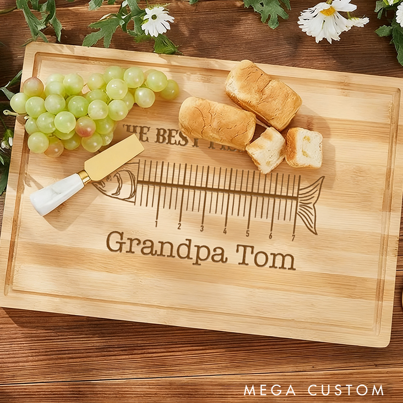 Personalized Fishing Cutting Board Engraved Fisherman Gift Charcuterie Board Cutting Board For Fisherman Fishing Gift For Fishing Lover