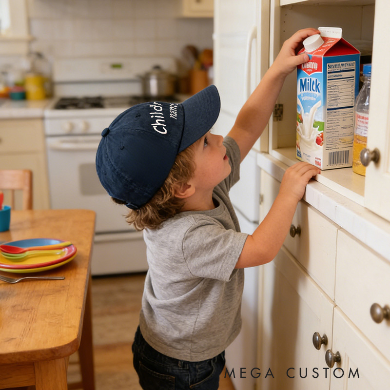Personalized Embroidered Denim Hat For Kids With Custom Name Graphic kid Baseball Cap