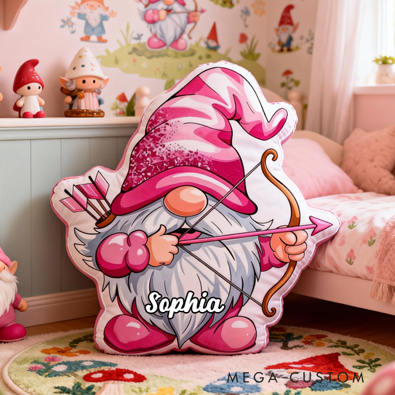 Personalized Cute Valentine's Day Goblin with Name Graphic 3D Print Pillow Valentine's Day Gifts Funny Gifts
