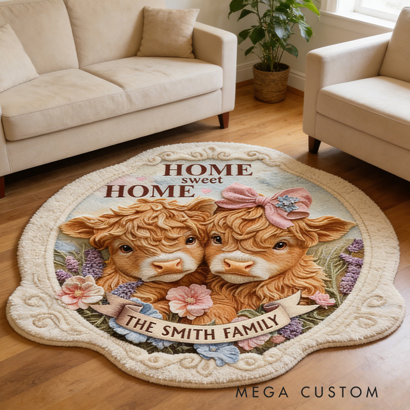 Personalized Home Sweet Home Doormat Custom Mat with Name for Family Couple Gift Housewarming Gift