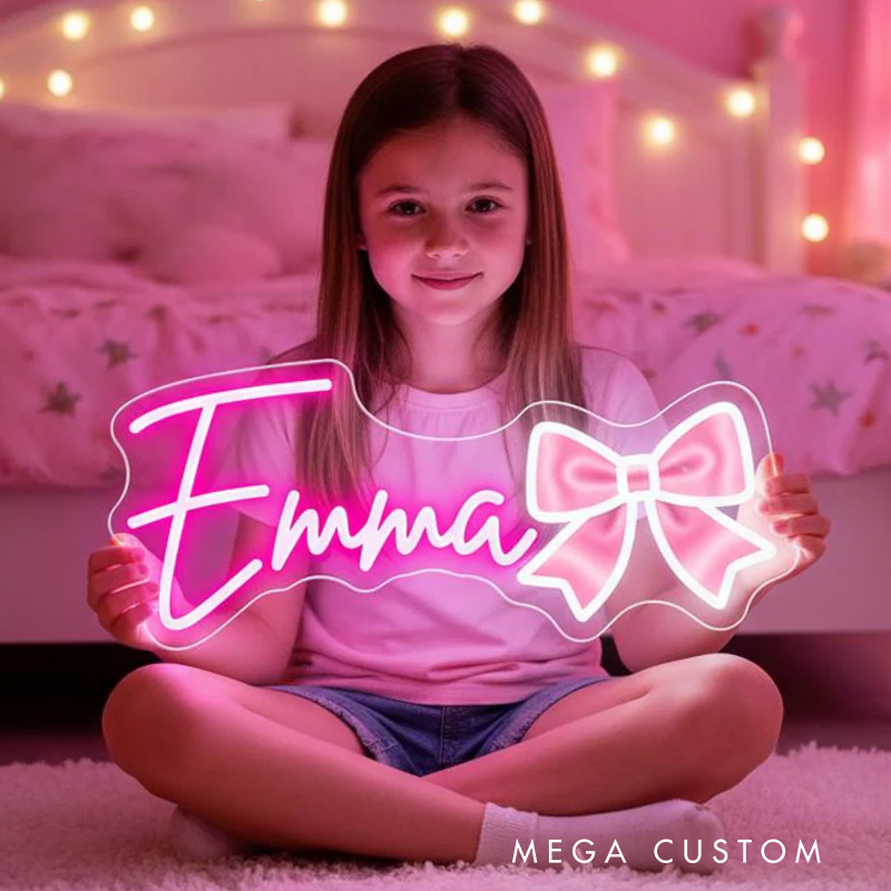 Personalized Kids Neon Name Sign Personalized LED Name Light for Nursery Bedroom Wall Decor Unique Gift for Children Birthdays Baby Showers