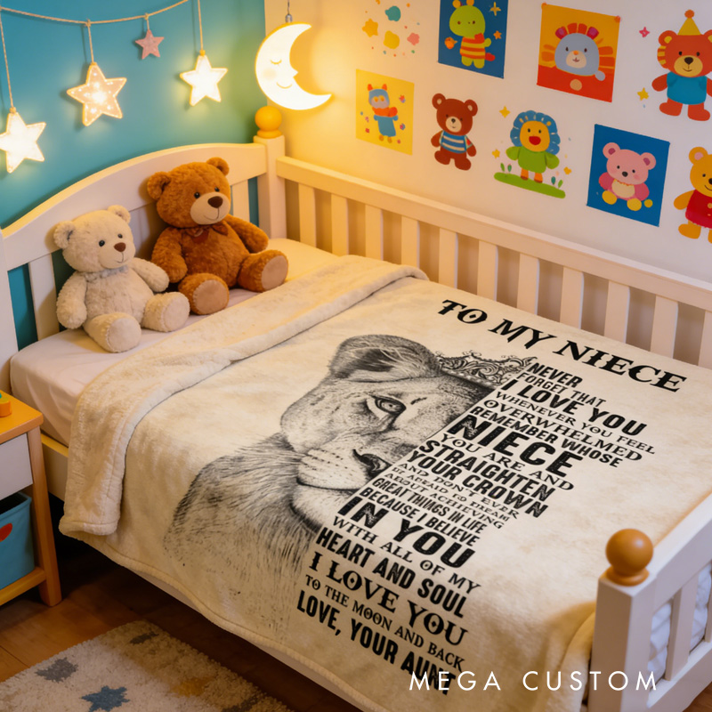 Personalized Custom Letter To My Niece Emotional Quote Blanket For Special Occasion Blanket
