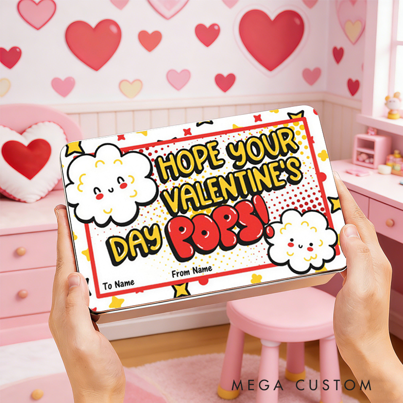 Personalized Popcorn Hope Your Valentine's Day Pops Candy Box Valentine's Day Gifts