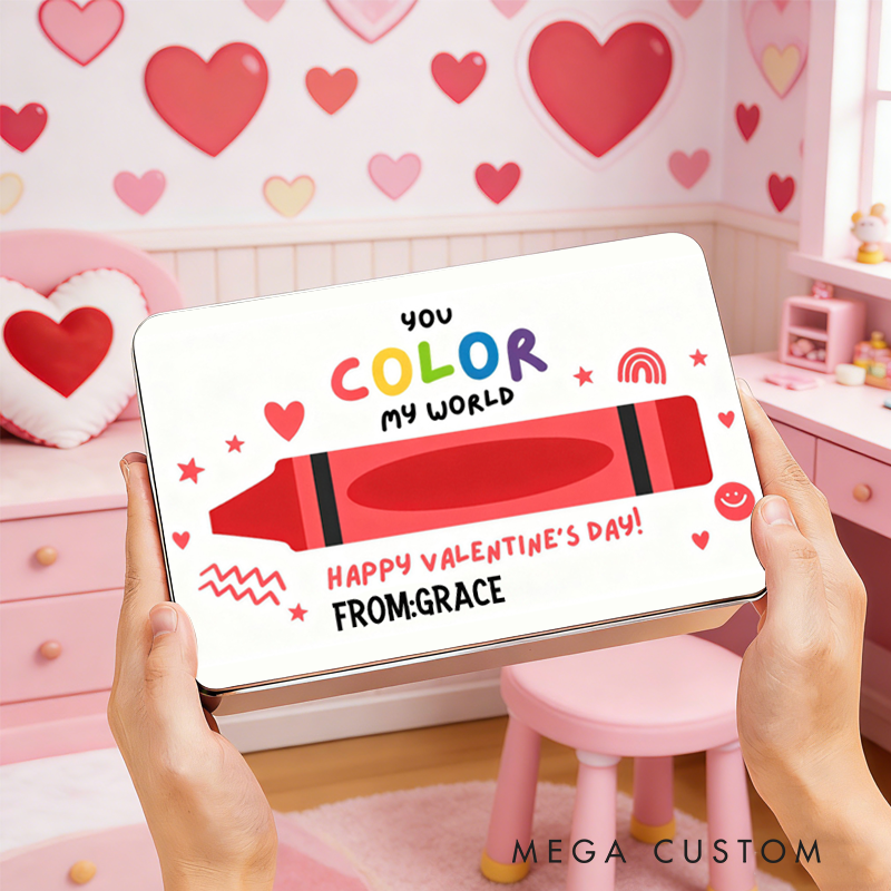 Personalized Crayon Valentine Hope Your Valentine's Day Pops Candy Box Valentine's Day Gifts