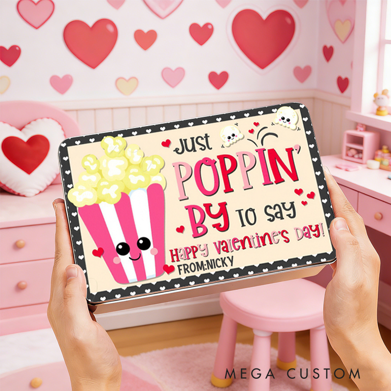 Personalized Just Poppin' By to Say Hope Your Valentine's Day Pops Candy Box Valentine's Day Gifts