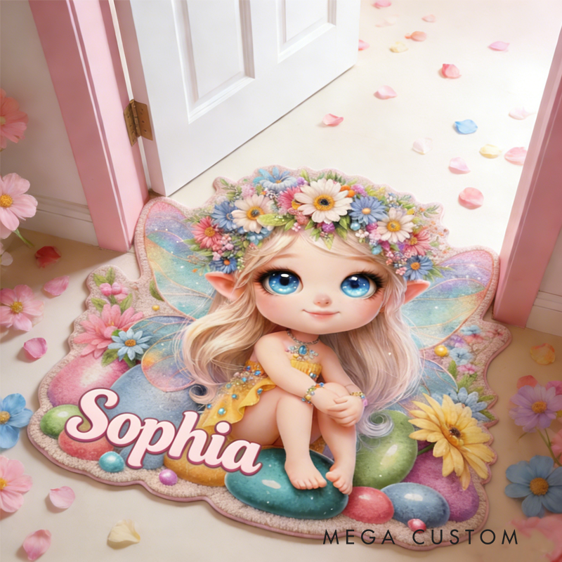Personalized Butterfly Flower Fairy Customizable with Your Name Cute Gift for Children