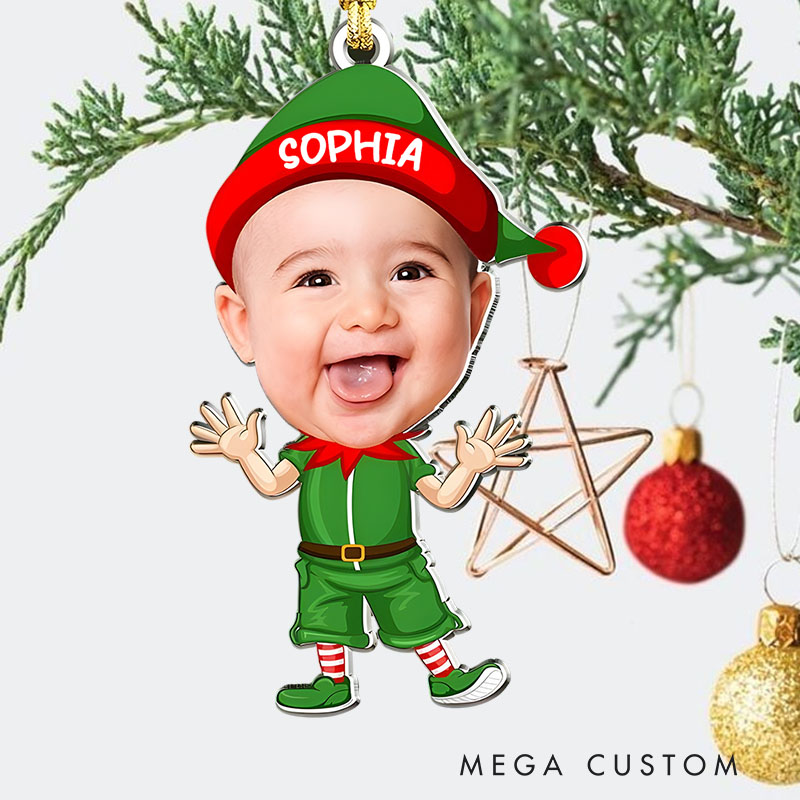 Personalized Baby Photo Ornament Adding Whimsical Charm to Your Holiday Decor Christmas Ornaments