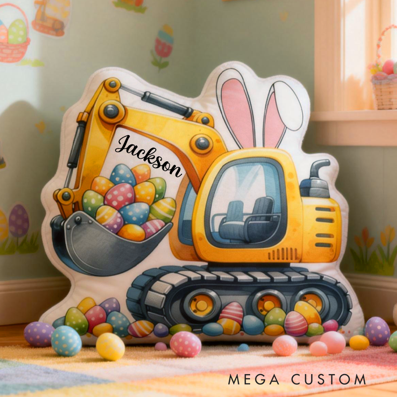 Personalized Easter Tractor Graphic 3D Print Pillow Birthday Gifts Funny Gifts Easter Gifts 