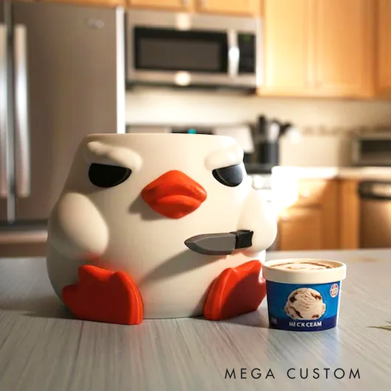 Angry Goose Ice Cream Pint Holder 3D Printed Cozy Birthday Gifts for Kids