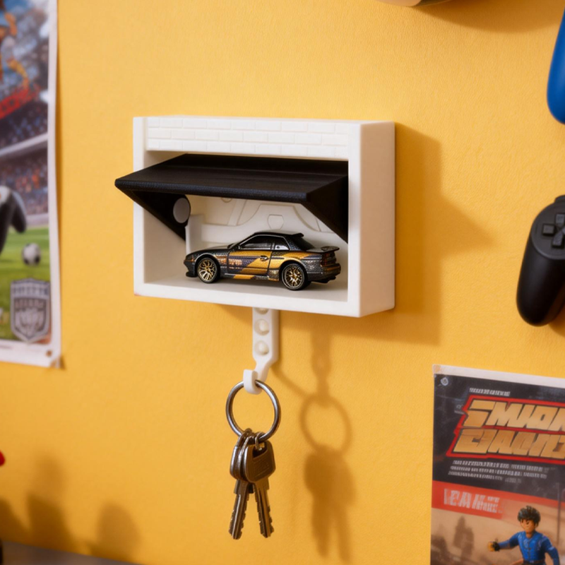 Automotive Wall Decor Key Organizer with Opening Door Birthday Gift for Kids Kids Room Decor