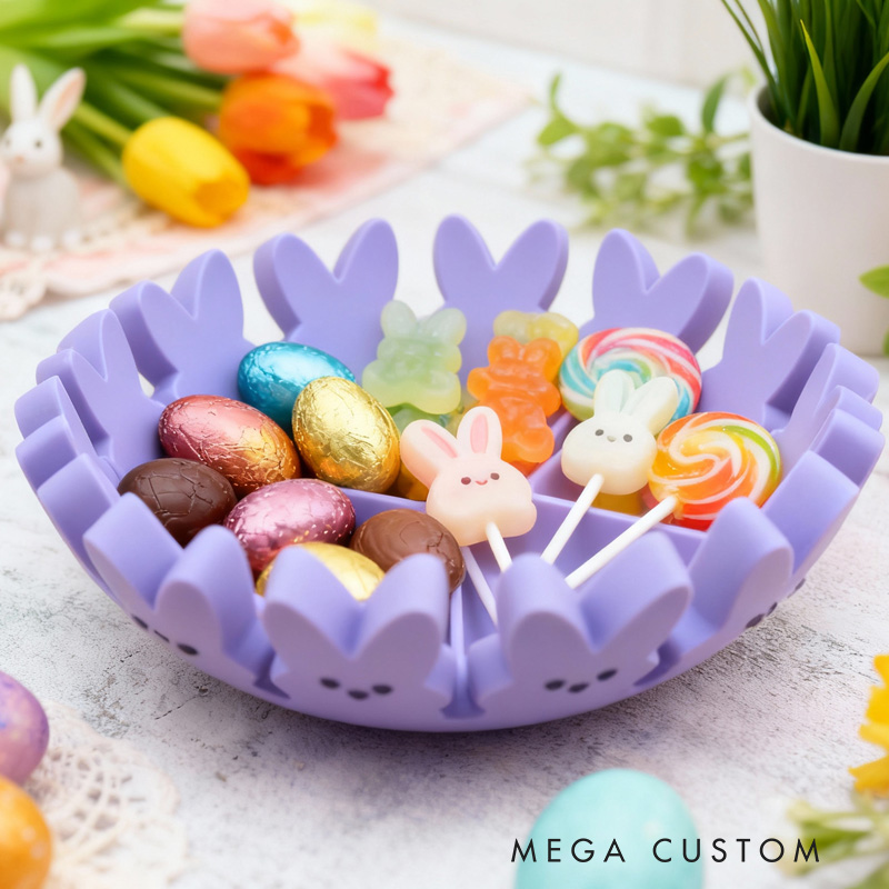 Lovely Bunny Themed Home Decoration Candy Holder Bunny Bowl 3D Printing
