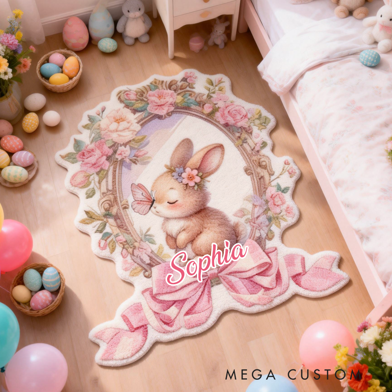 Personalized Easter Sweet and Cute Bunny with Name Home Decor Easter Gift for Kids Bitthday Gift for Kids