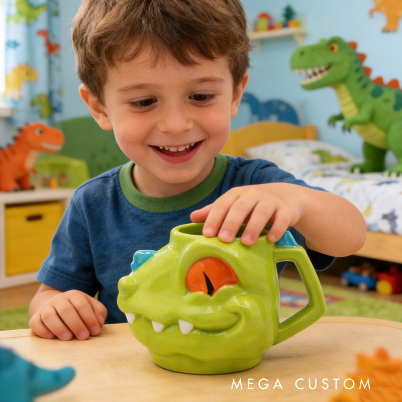 3D Adorable Dragon Style Cartoon Cup for Boys and Girls Birthday Gift Mug