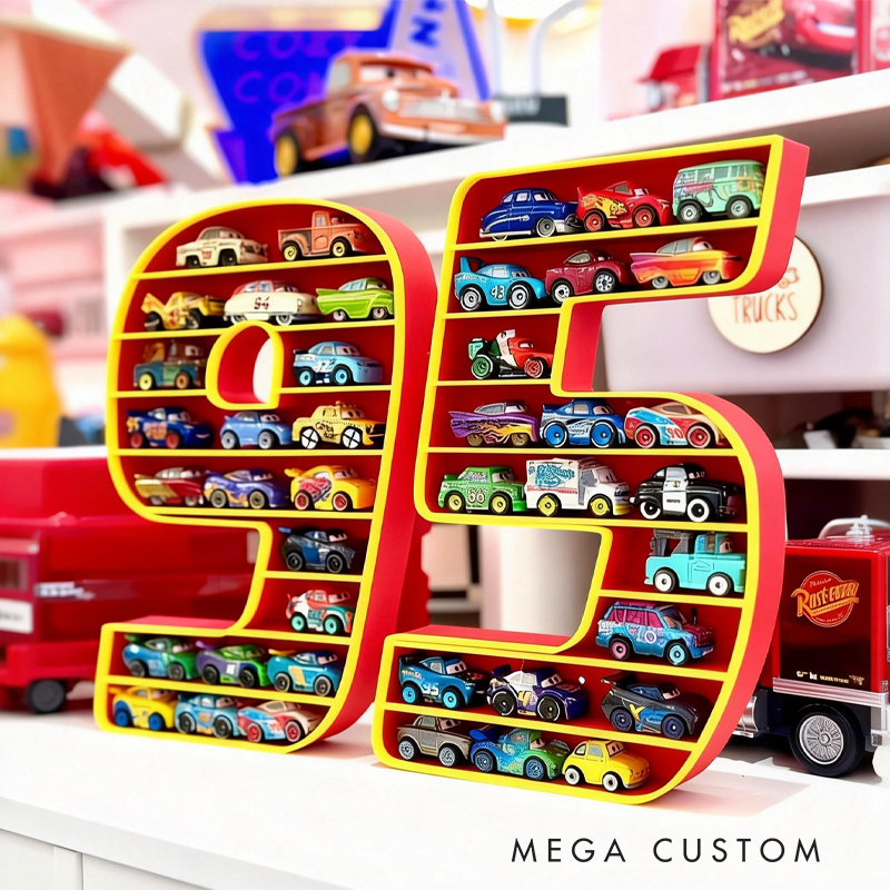 95 Cars Theme Mini Shelf Storage For Mini Racers Matchbox Toys Gifts for Kids and Collectors