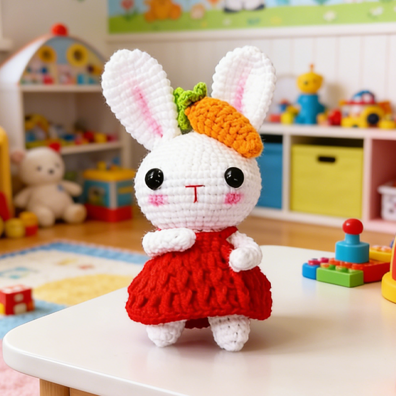 Handmade Crochet Bunny Animals Gift Creative Gifts Easter Gifts Birthday Gifts for Kids