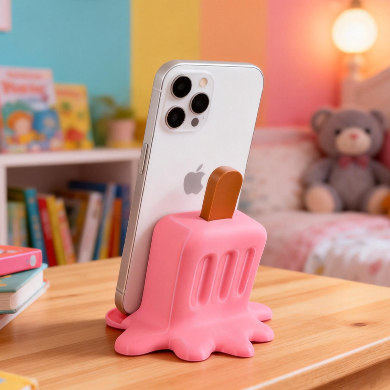 Pink Ice Cream Phone Holder Special Gifts Birthday Gifts for Kids Electronics Enthusiasts
