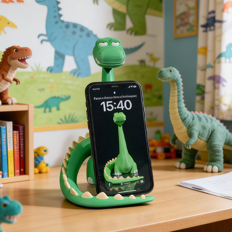 3D Printed Dinosaur Phone Stand Desk Decor Phone Holder Special Gifts Birthday Gifts for Kids Electronics Enthusiasts