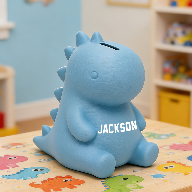 Personalized Dinosaur Theme Name T Rex Toy Money Box Fun Kids Room Decor Gift for Boys 3D Printing Piggy Bank