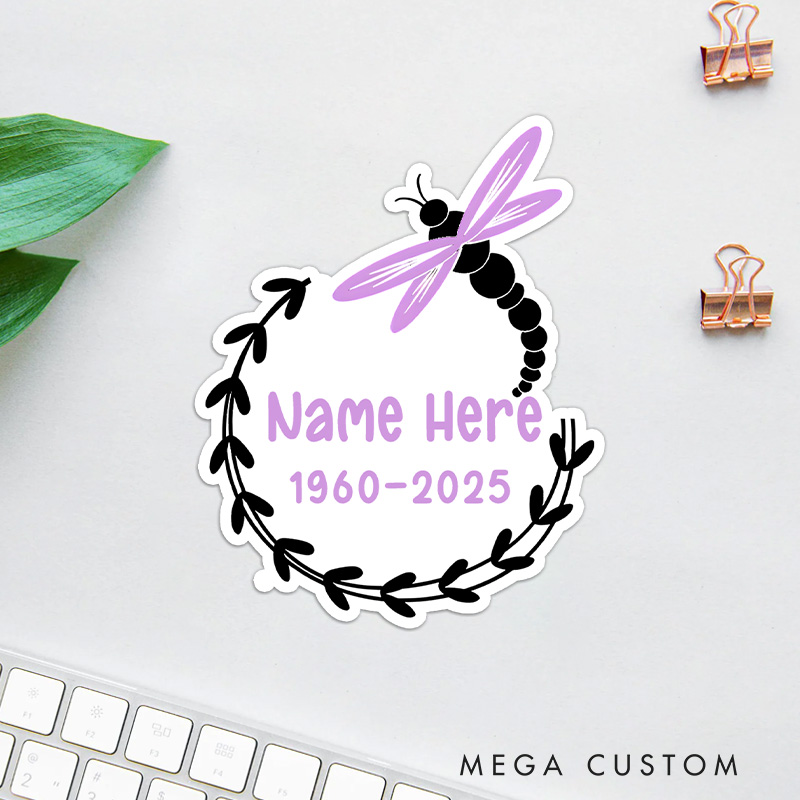 Personalized Memory Parent Infant Loss Remembrance Your Wings Were Ready My Heart Was Not Dragonfly Memorial Sticker